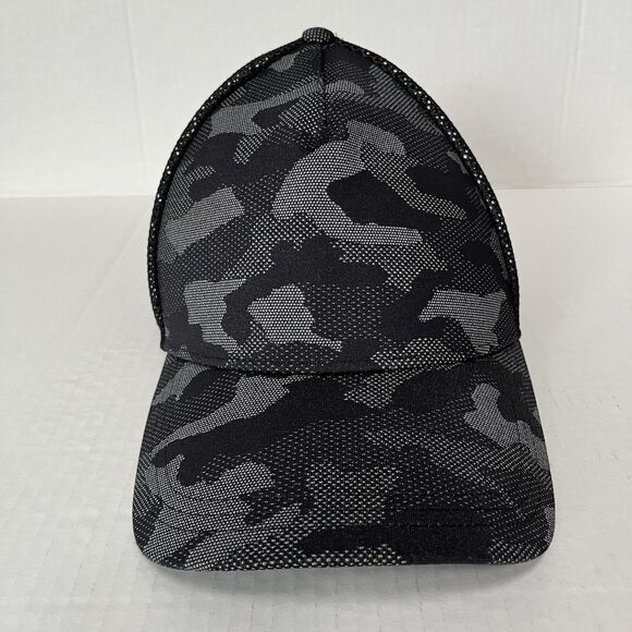 Lululemon Commission Hat Cap Mesh Adjustable Strapback Black/Gray Camo Unisex OS - Picture 5 of 13